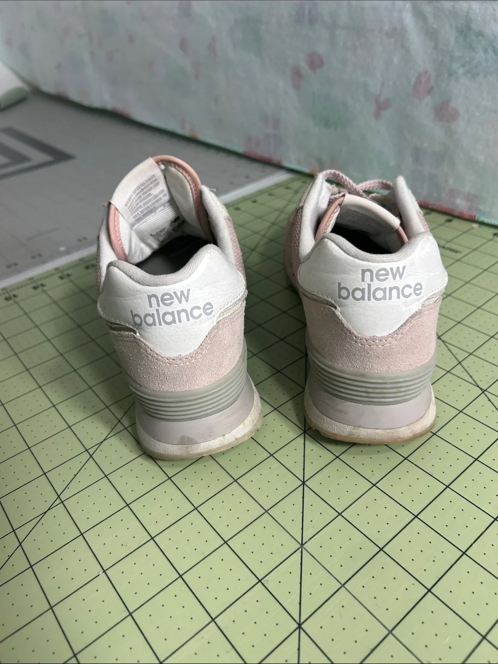 New Balance Women’s Pale Pink Lace-Up Sneakers